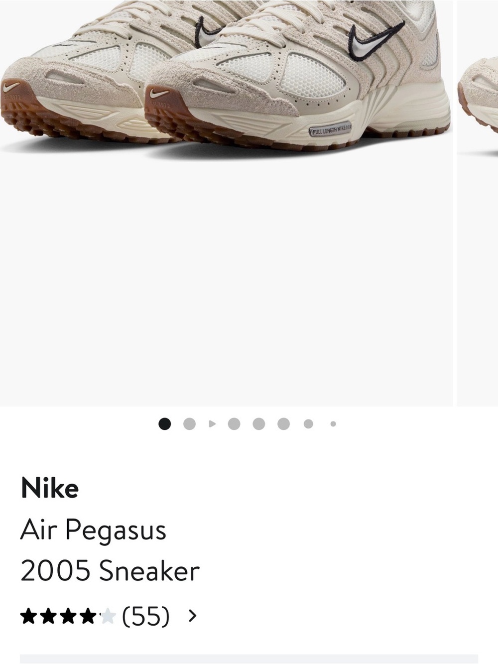 Nike Air Pegasus 2005 Sneakers — Cream/Black